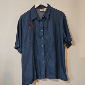 Stylish Denim Blue Button Down Shirt